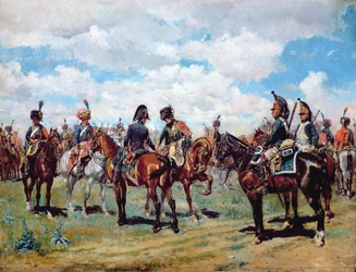 Żołnierze na koniach